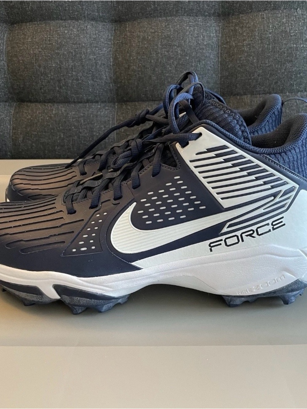 Mens Nike Force Savage Pro 3 Shark Football Cleats Size 14 Navy/White FJ8163-400
